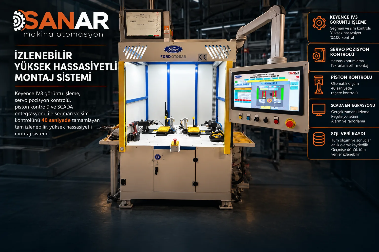 Piston Segman ve Şim Kontrol İzlenebilirlik Sistemi